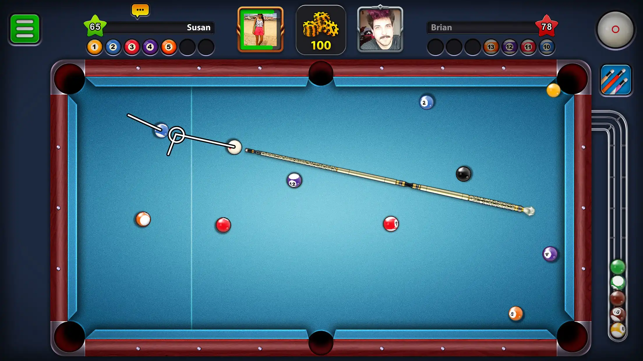 8 Ball Pool (Guide Line) screenshot 1