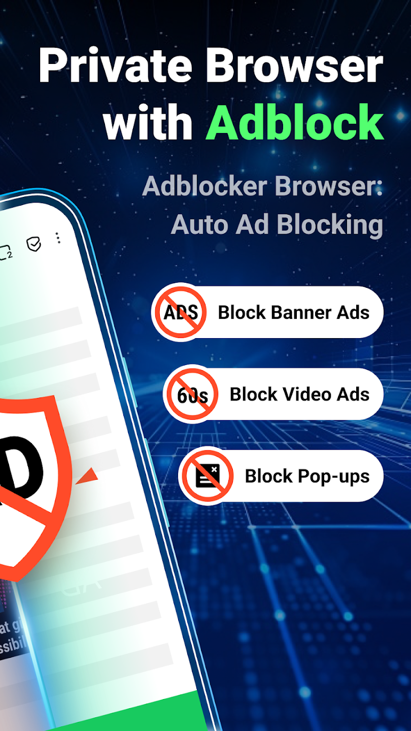 Free Adblocker Browser (Premium Unlocked) screenshot 3