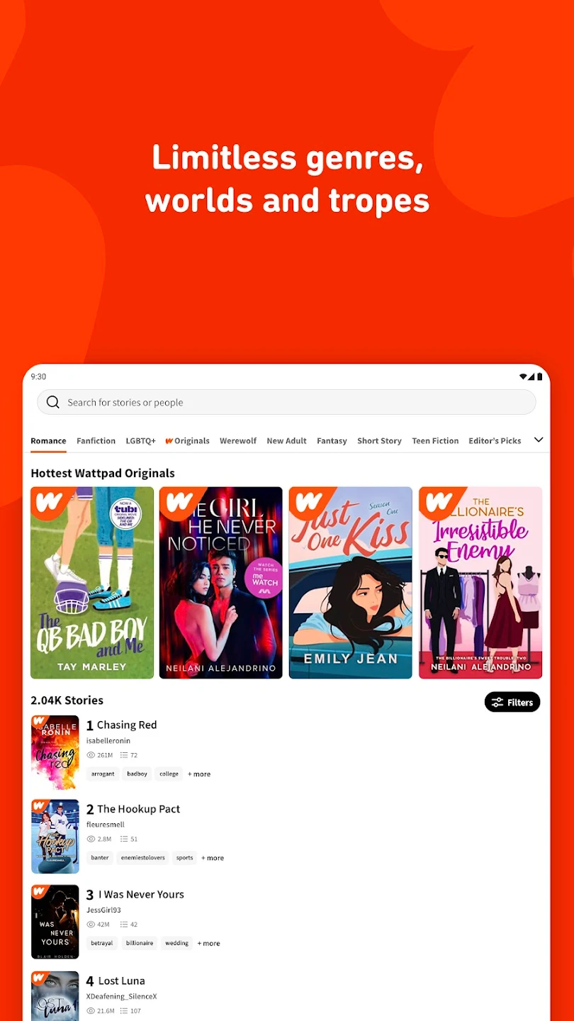 Wattpad (Premium Unlocked) screenshot 2